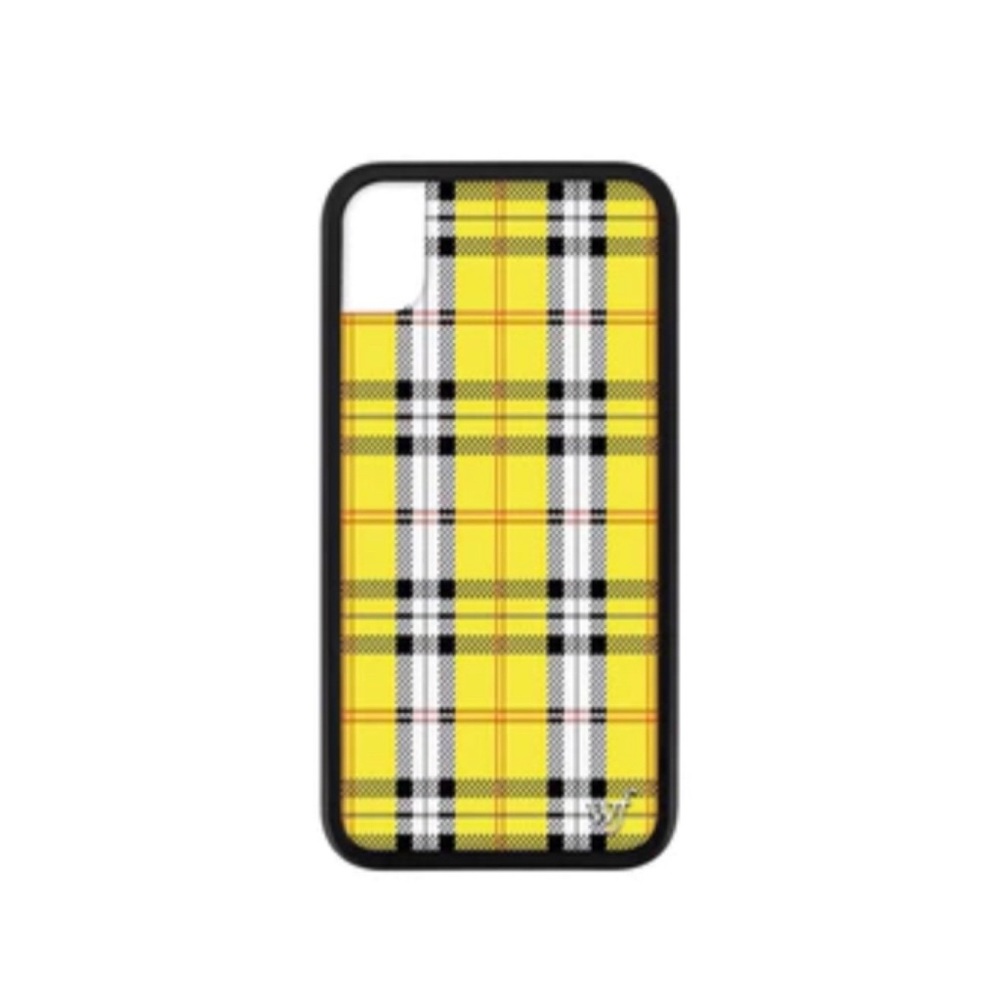 Yellow Plaid Wildflower Case for iPhone XR